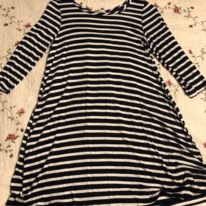 Blue and White Stripe Dress